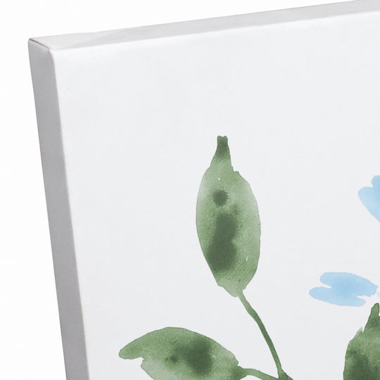 Bright Blue Floral Vase 16" x 20" Canvas Wall Art